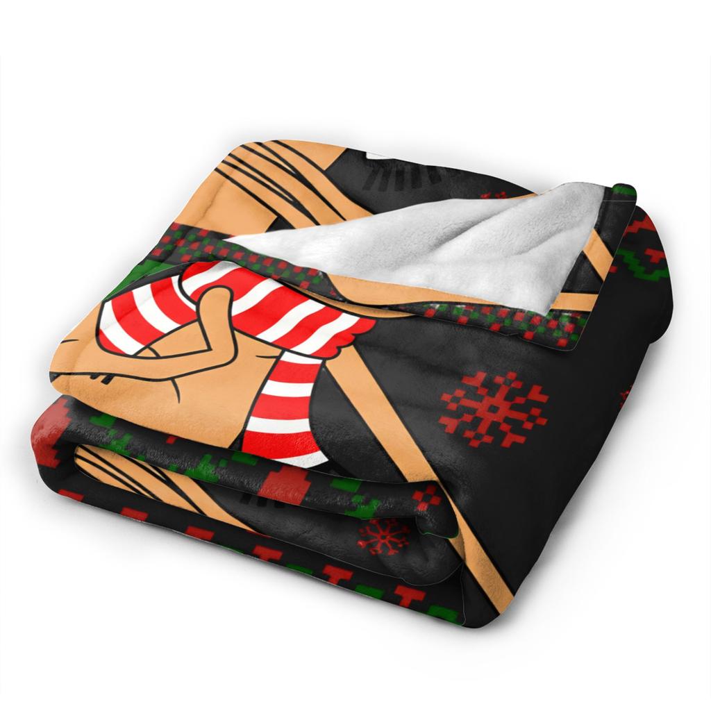 Marcus The Worm Ugly Christmas Plush Blanket Italian Brainrot Funny Throw Blankets for Home 150*125cm Ultra-Soft