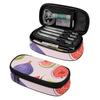 Pen Case Durable 300D Polyester Large Capacity Smooth Zipper with Main Pocket Mesh Layer and Removable Pen Divider for Boys Girls