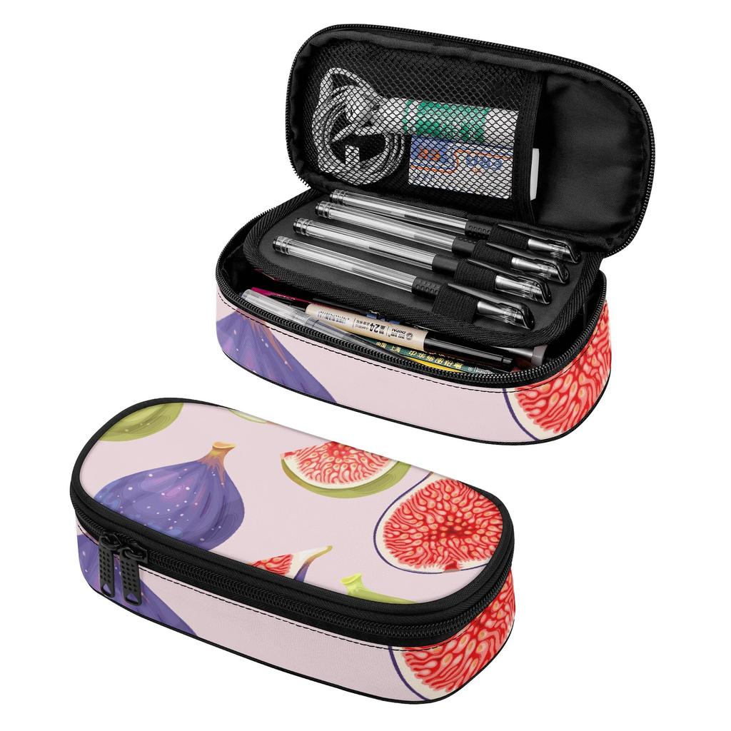 Pen Case Durable 300D Polyester Large Capacity Smooth Zipper with Main Pocket Mesh Layer and Removable Pen Divider for Boys Girls