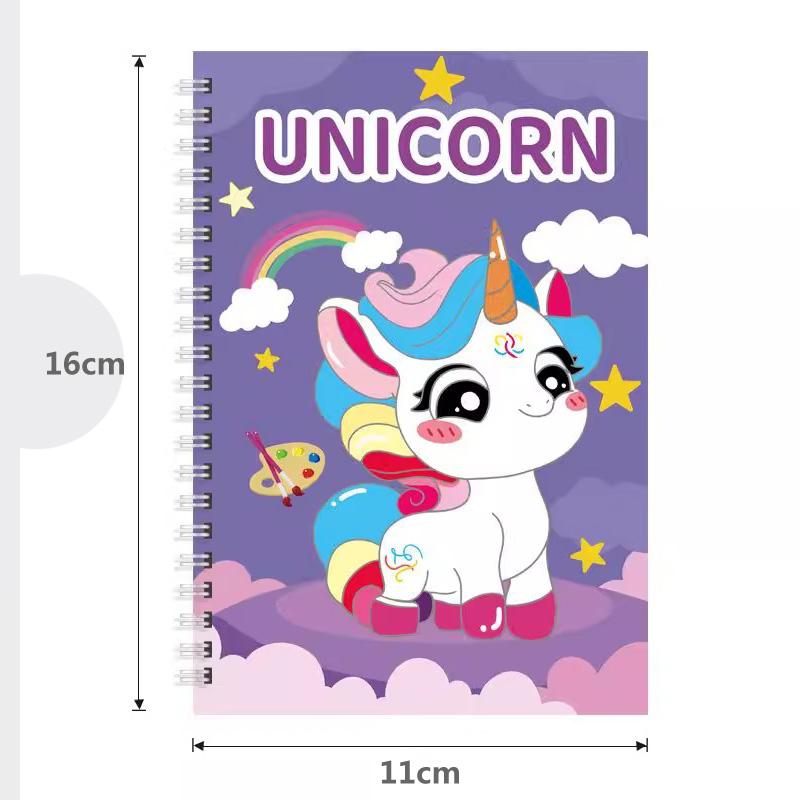 Water Colorful Paiting Note With Pigment Children Coil Coloring Books Arts Beginners Kindergarten Handicraft DIY Drawing Book