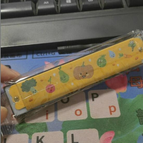 Tin Plate 16-Hole Children's Cartoon Harmonica - Early Education Musical Toy