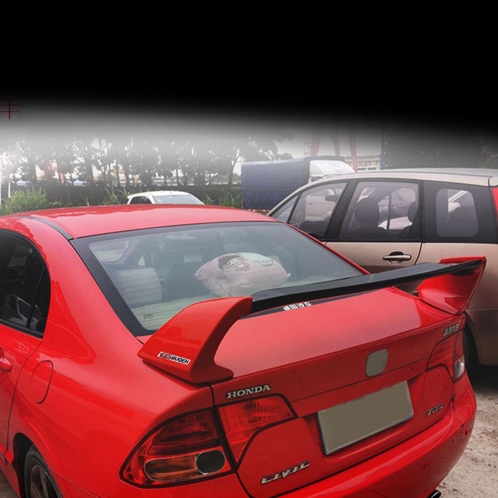 Rear Spoiler Wing for 06-15 Eighth Gen Civic, Si Ming Taiwan Style, Three-Section Sport Design