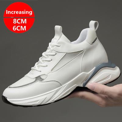 2025 Echtes Leder 6cm 8cm Höhenerhöhende Herrenschuhe Schuhe zur Höhenvergrößerung Sneaker Sportliche Freizeitschuhe Erhöhen die Höhe