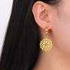 LIKGREAT Stainless Steel Lotus Flower Earrings Elegant Mandala Chakra Drop Pendant Women Healing Buddha Spiritual Yoga Jewelry