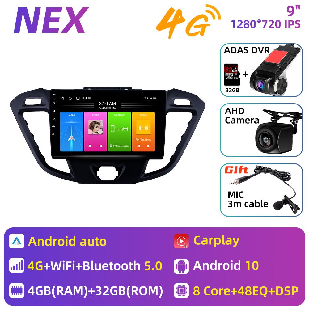 For Ford Transit Tourneo Custom 2013 - 2021 Car Radio 2 Din Android Multimedia Player Screen Head Unit Navigation Carplay Stereo