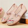 New cloth shoes flat-soled mother shoes ethnic style soft-soled comfortable embroidered shoes Hanfu shoes