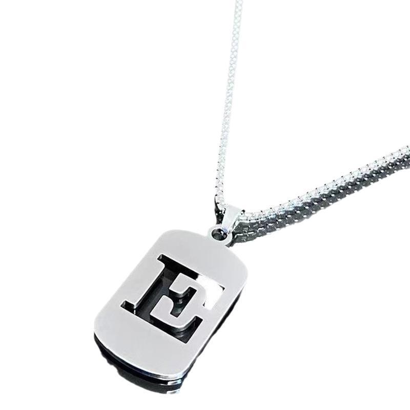 26-Letter English Alphabet Necklace: Simple, Unisex, Trendy Design for Students and Couples