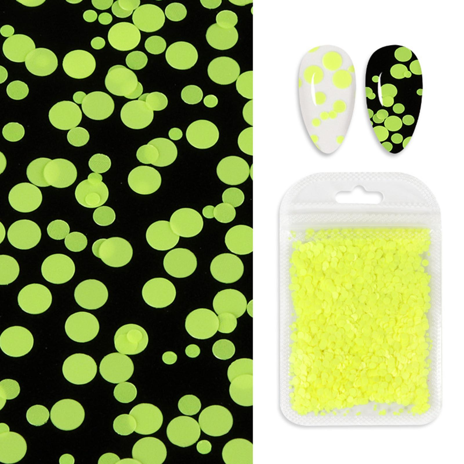 

Fluorescent Circular Nail Glitter Decoration With Nail Glitter Nail Patch One Size
