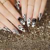 24 Pcs/box of Detachable Halloween Style Push-on Nails Wearable Fake Nails Full Coverage Nail Stickers Decoration