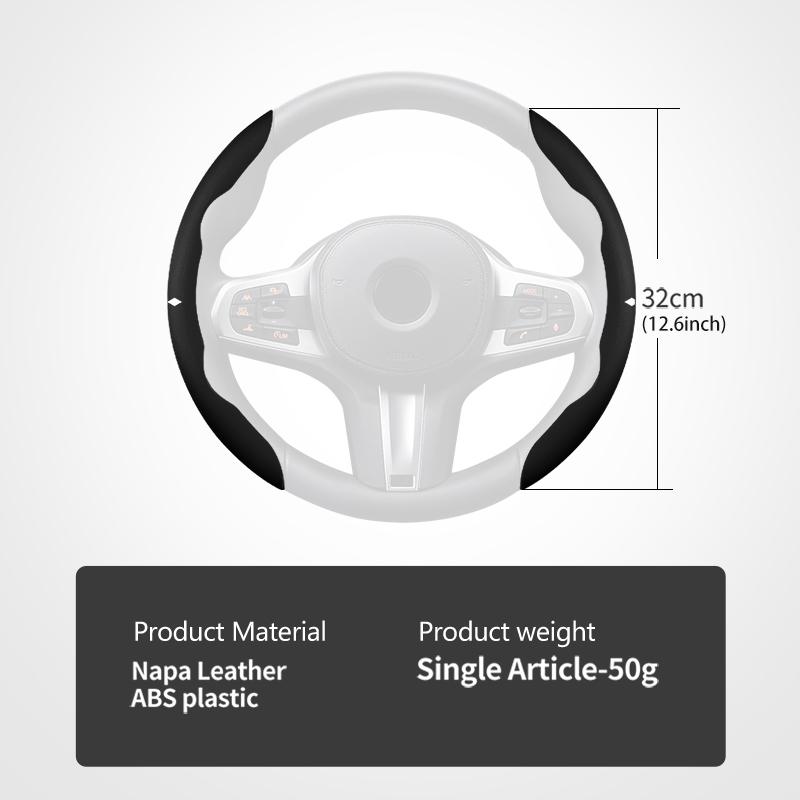 Car Steering Wheel Cover Leather Upholstered Grip Accessories For Mitsubishi Lancer ASX Pajero Mirage Attrage Xpander Outlander