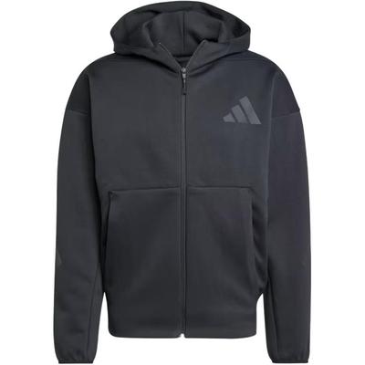 Z.N.E. Full-Zip Hooded Track Jacket Comfortable Soft Breathable Men Jacket Black JE7538