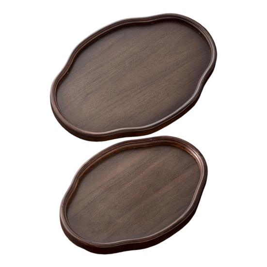Bamboo Serving Tray Fruit Platter Tea Cup Storage Tray Multi-Purpose Snack Platter for Fruit