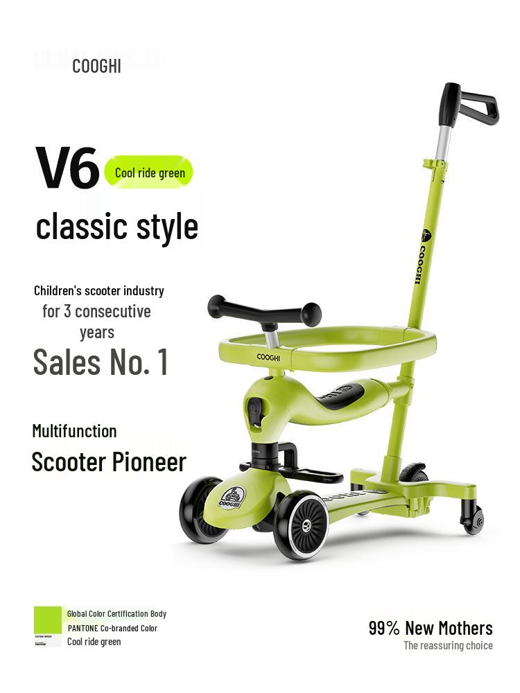 Cool Ride V3V6: 3-in-1 Scooter for Ages 1-3 - Perfect Baby's First Birthday Gift & Walker/Stroller Combo
