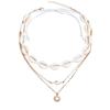 Sunflower pendant jewelry seaside necklace women's high sense versatile spiral geometric collarbone chain