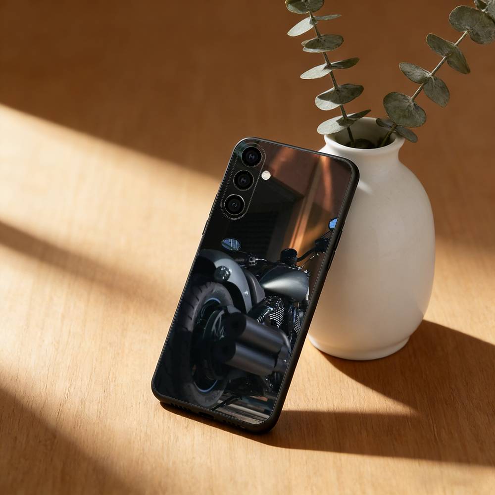 Motorrad Scout Handyhülle Für Samsung Galaxy A91,80,73,72 ,71,53,52,32 ,31,22,21s,20,Weiche Schwarze Hülle