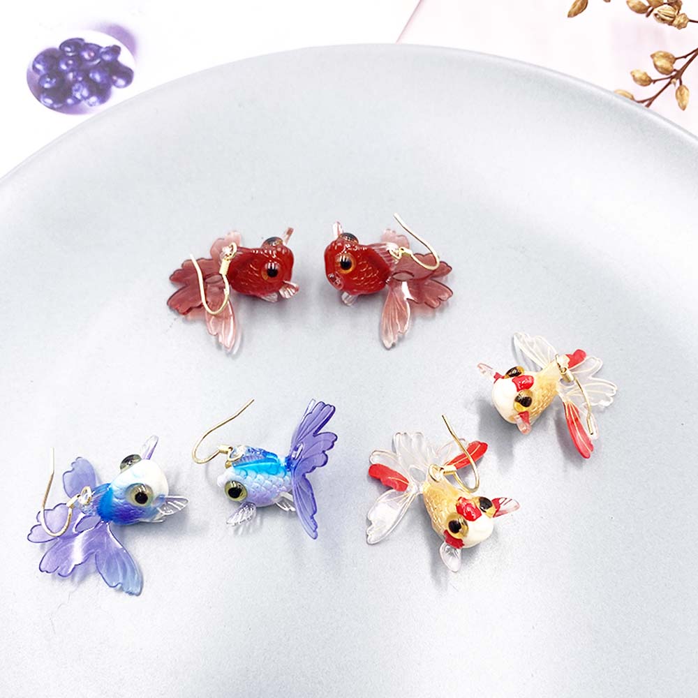 Personality Goldfish Goldfish Pendant Earrings Accessories Jewelry Findings Earrings Components