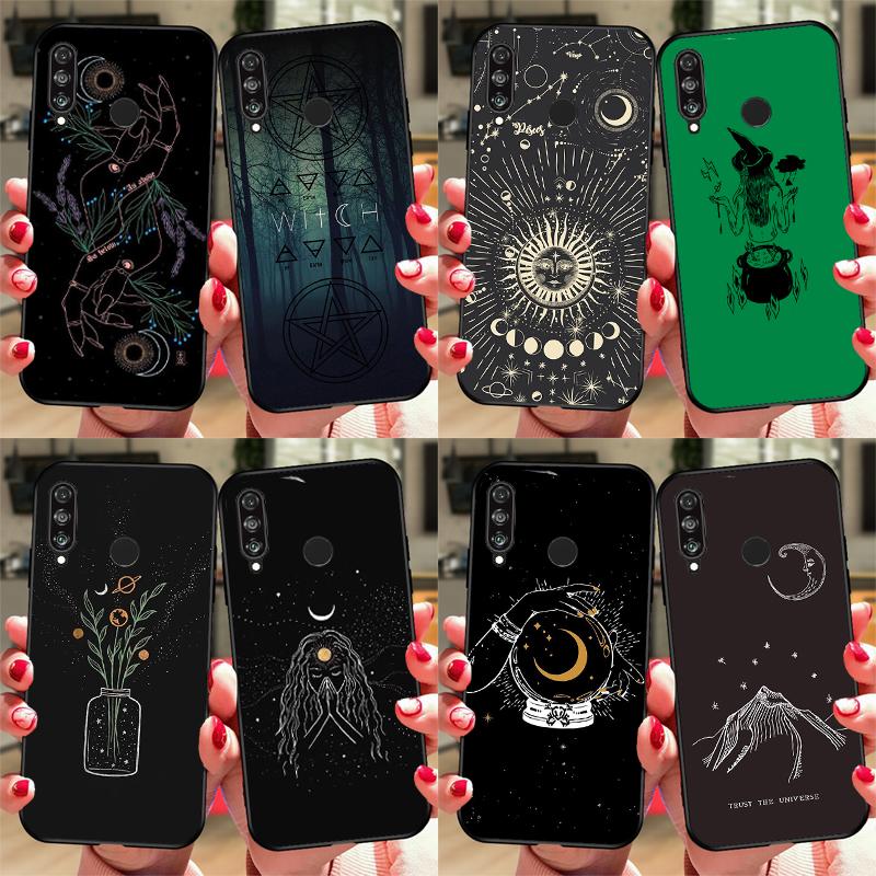 Witches Moon Witchy Mystery Totem For Huawei Honor Magic 5 Lite X8 X9 X8a X9a 50 70 P20 P30 P40 P50 P60 Pro P Smart 2019 Case