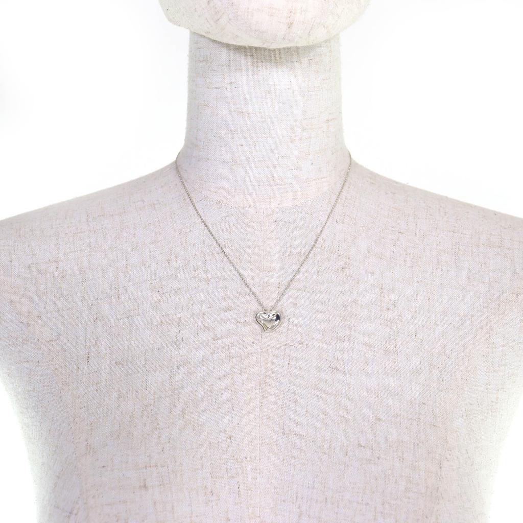 Excellent TIFFANY&Co. Necklace Curved Heart Necklace Silver 925 Women Used