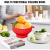 1Pcs Silicone Microwave DIY Popcorn Maker Collapsible Bowl with Lid for Home Family Movie Fruit Dish Kitchen Easy Tools