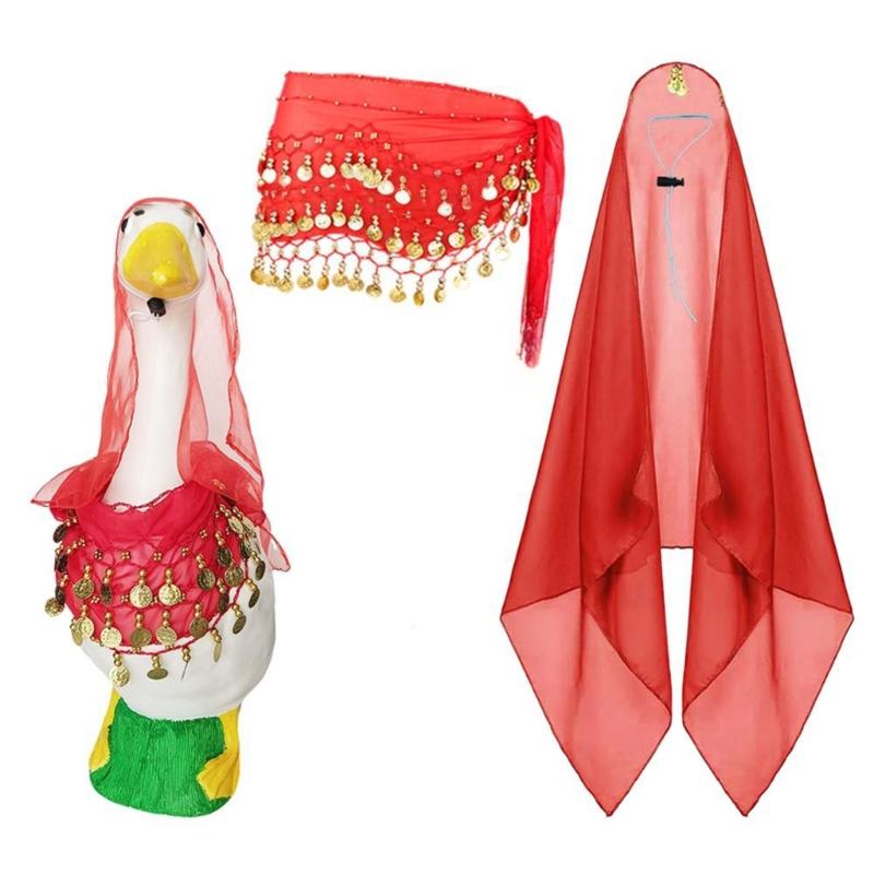 Belly Dance Outfit Set Belly Dance Hip Scarf,Coins Head Scarf Gypsy Costume Accessories for Womens Belly Dance Costume