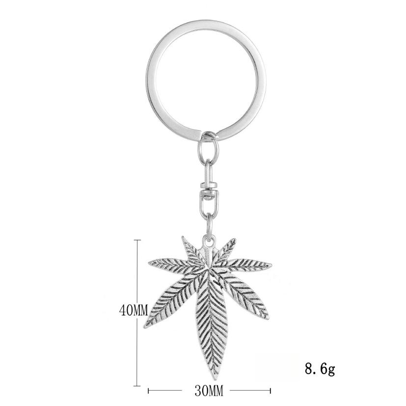 Backpack Pendant Car Jewelry Gift Pendant Men's and Women's Keychain Vintage Keyring Accessories Maple Leaf Jewelry