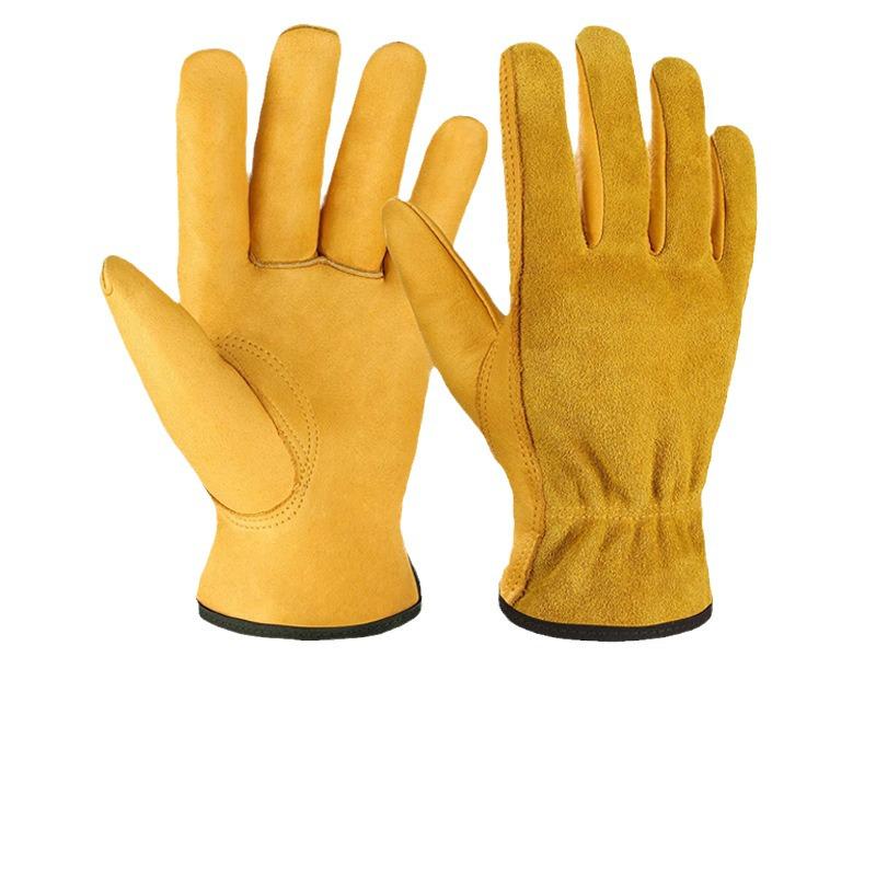 Breathable Non-Slip Cowhide Work Gloves: Cycling, Labor Protection, and Welder Gloves