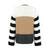 Women's  And Winter Temperament Color Block Striped Pullover Sweater