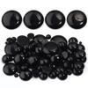 5/10pcs Natural Stone Cabochon Black Agate Round Flatback Cabochon Loose Beads For Jewelry Making DIY Ring Pendants Accessories
