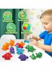 Montessori Dinozaury Zestaw do wczesnej nauki: Dopasowywanie liter i cyfr, Liczenie, Wzory, Edukacyjne zabawki matematyczne dla maluchów
