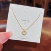 Korean 18K Gold Titanium Steel Women's Clavicle Necklace - Versatile, High-End, Non-Fading Temperament Choker.