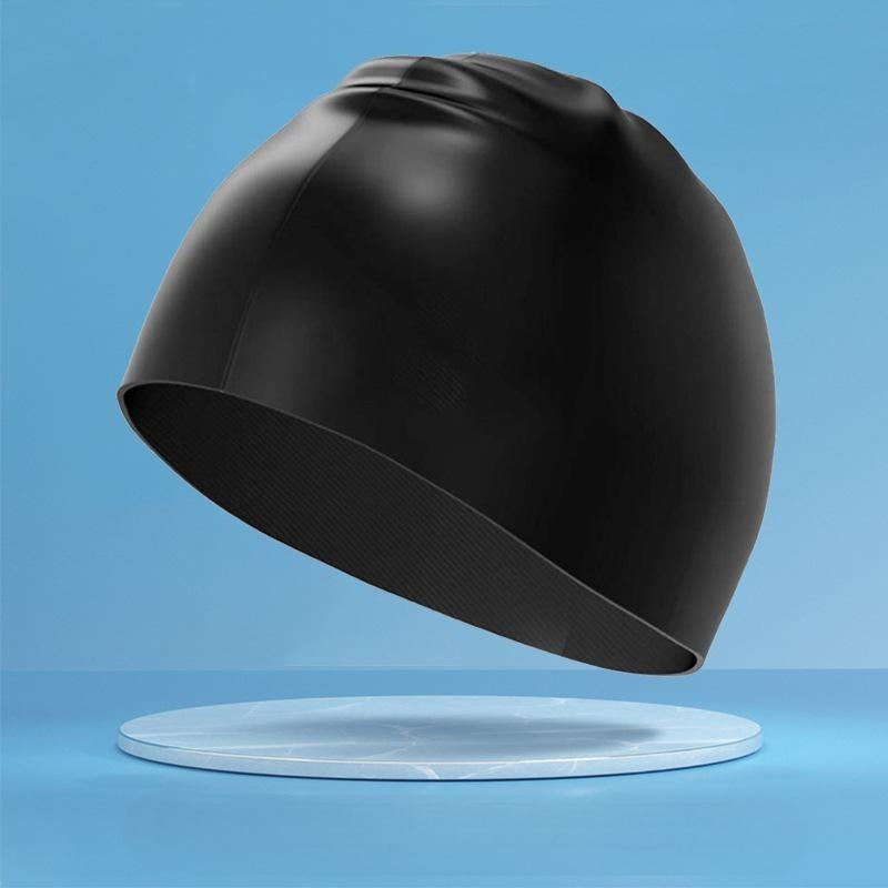 

Водонепроницаемая, удобная, высокоэластичная шапочка для плавания, однотонная шапочка для плавания для взрослых One Size чёрный