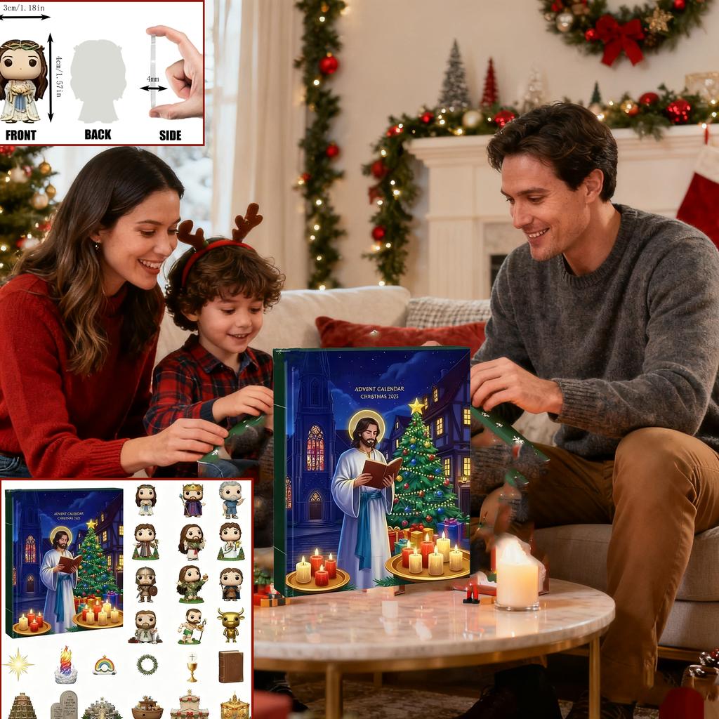 2D Plane+airplane Box +24PC Jehovah Countdown Box Christmas Advent Calendar