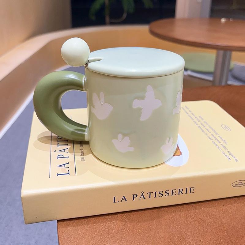 

Креативная чашка для воды для девочек, высокоценная керамическая кружка, сувенирная подарочная чашка высокого класса для детей и студентов 480ML