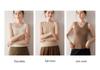 Women's 100% Pure Cashmere Striped Slim-Fit V-Neck Sleeveless Knit Vest