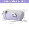 Embroidery Star Dog Pencil Bag High Capacity Polyester Fabric Pencil Case Travel Makeup Storage Bag for Student Women
