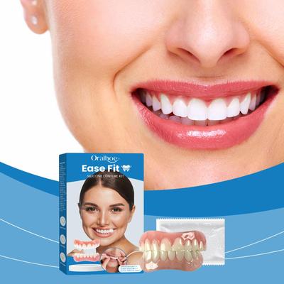 Silicone Dentures Full Set Over Gums Prevent Shedding Temporary Repair Missing Broken False Teeth Veneer Restore Smile Tooth Kit