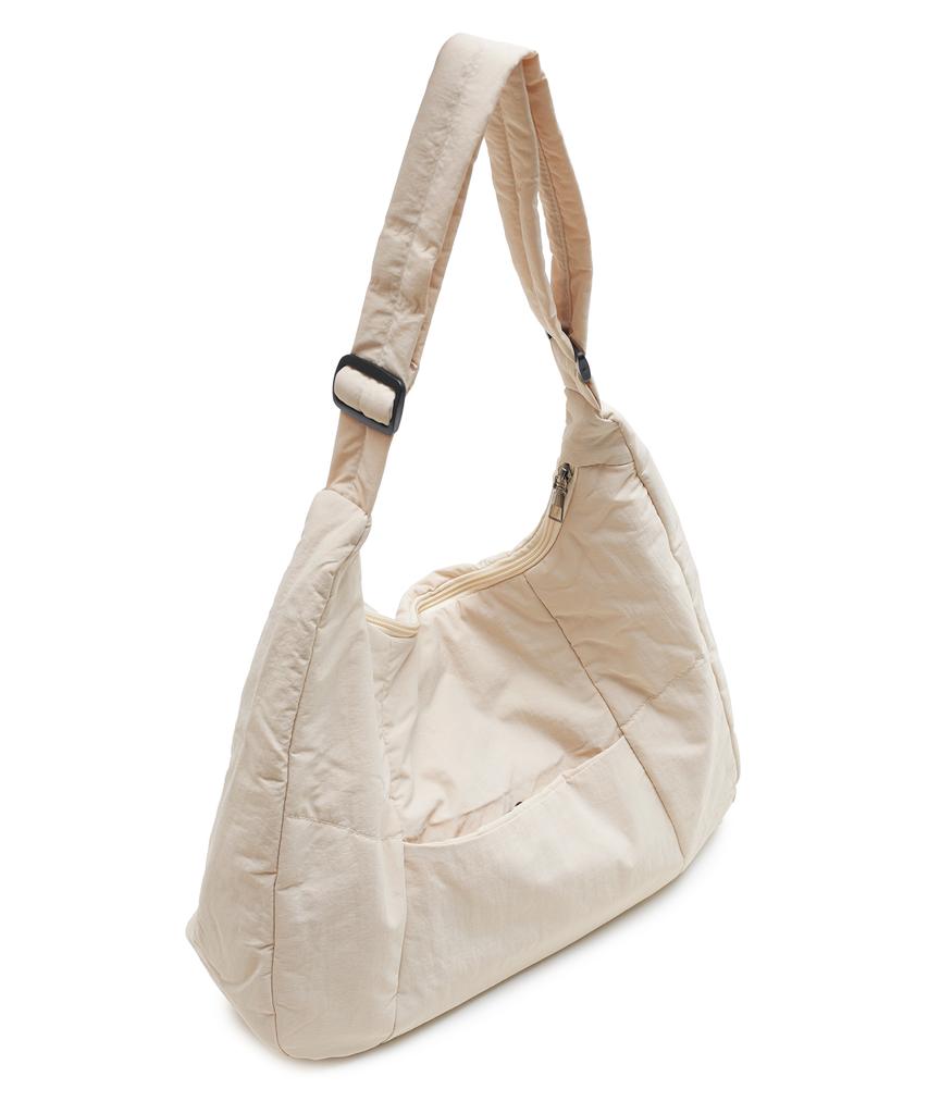 Paperboy Quilted Pocket Crossbody Bag - Beige