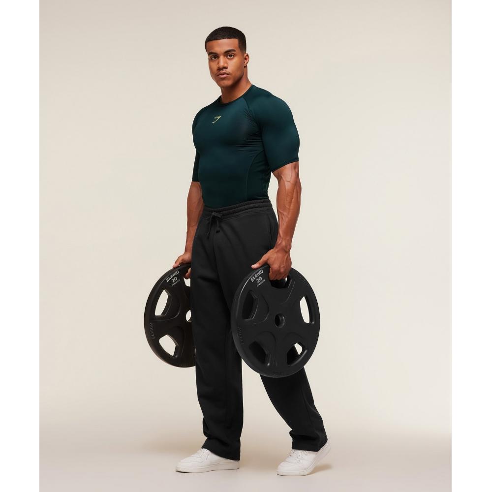 Gymshark ElemenT Baselayer T shirT Deep peTrol Blue sorbeT Yellow A2b4c udTg