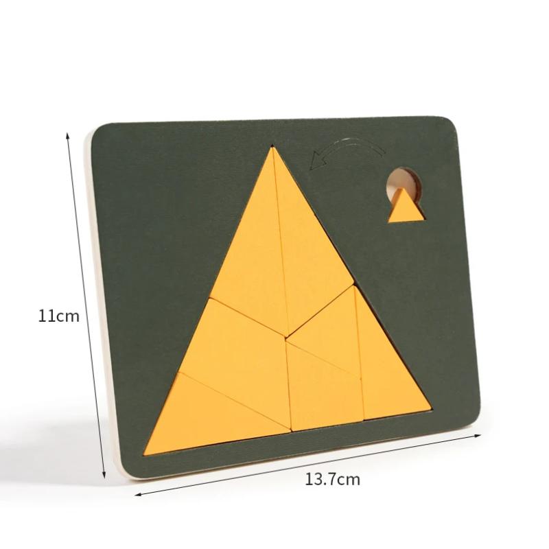Wooden Geometric Puzzles Challenge Impossible Brain Burning Decompression IQ Mind Brain Teaser Jigsaw Puzzle for Children