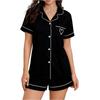 Women's Sleepwear Cardigan Short-sleeved Shirt Shorts Home Outfit Set