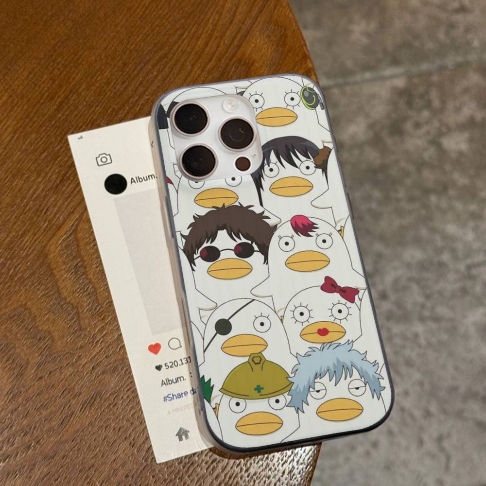 Lustige Anime GINTAMA Für IPhone 17 16 15 Plus Pro Max 12 14 Plus 11 13 Welle Wellige Streifen Funda Handyhülle