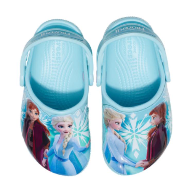 Frozen 2 X Crocs Clog Toddler Fun Lab - Anna And Elsa Kids Sneakers Blue Ice-Blue 206804-4O9