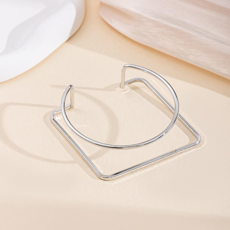 

Браслет из сплава, модные простые браслеты, личностный преувеличенный дизайн, геометрические украшения, женские