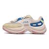 Fila Arch Fabric Synthetic Leather Retro Thick Sole Sports Lightweight Low Top Casual Shoes Women Sneaker Nude F12W241118FWS