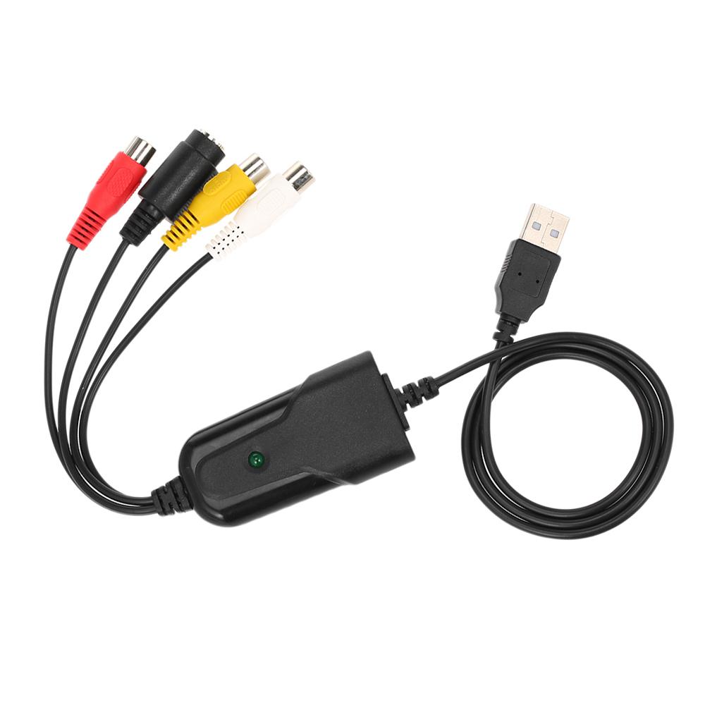 Taşınabilir USB 2.0 Video Ses Yakalama Video Dönüştürücü Kaydedici Analog Video Ses Dijital Formata Dönüştürücü PC İçin Tak ve Çalıştır