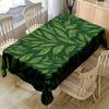 1pc Tablecloth Soft And Fashionable with Green Leaf Plant Pattern Design, Suitable for Dining Tables, Coffee Tables, Desks, Picnic Tables, Outdoor Din