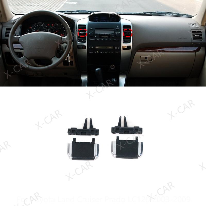 For Toyota Land Cruiser Prado 120 LC120 2003-2009 Front Dashboard Air Conditioner Vents A/C Air Conditioning Outlet Tab Clip
