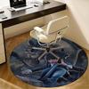 The Addams Family,Gothic Devil Chair Mat Round Rug Office Carpet, Machine Washable, Non Slip, Suitable for Living Rooms, Bedrooms