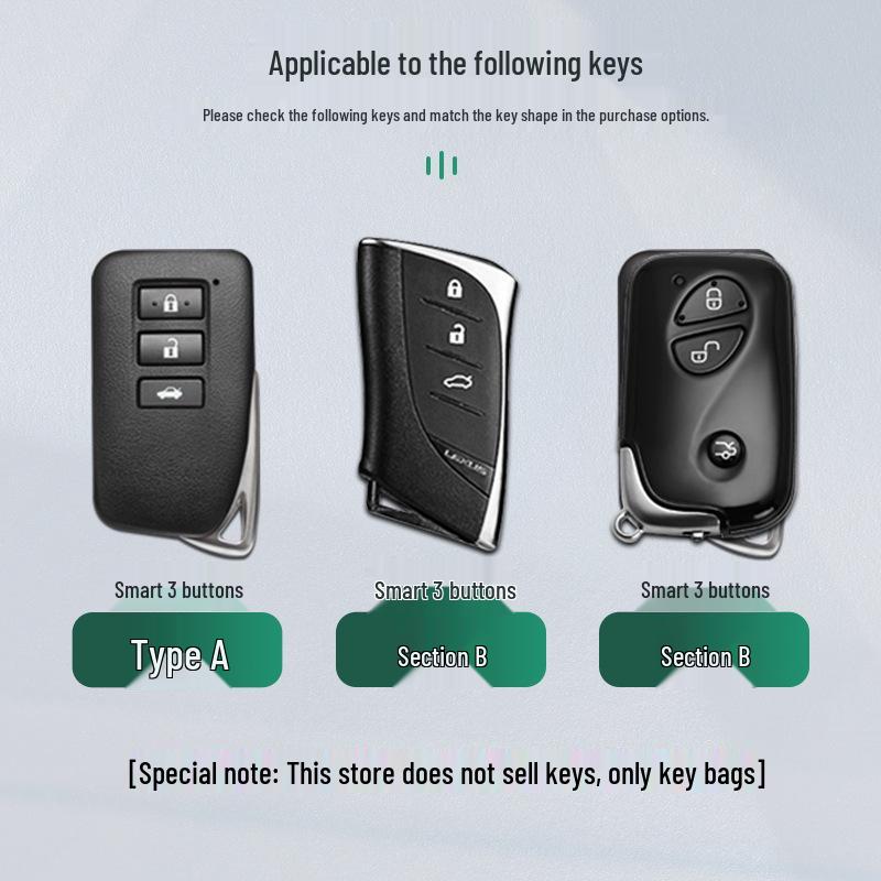 Husa Premium pentru Cheie Lexus pentru ES200, RX300, NX200; Se potrivește în genți pentru bărbați și femei