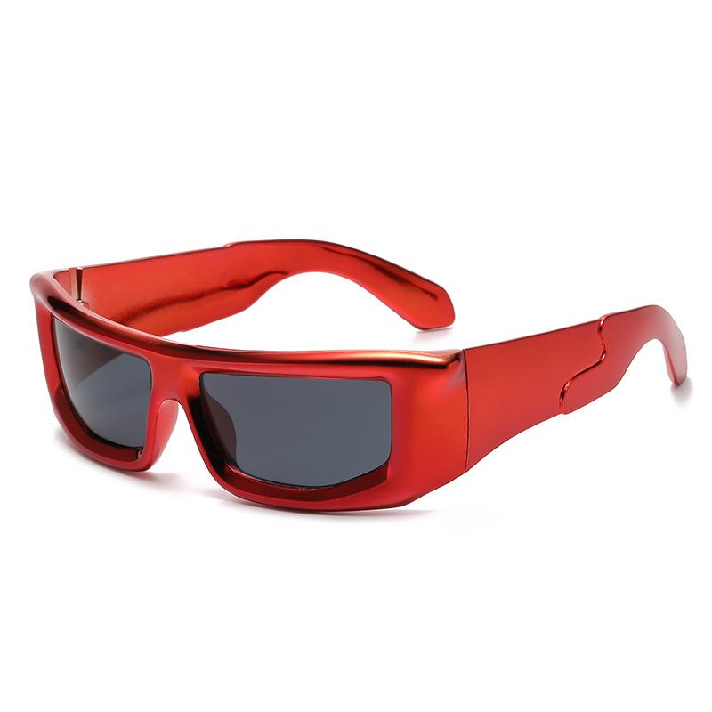 

Персонализированные киберпанк солнцезащитные очки Модные женские хип-хоп крутые вогнутой формы солнцезащитные очки Мужские квадратные очки 1PC